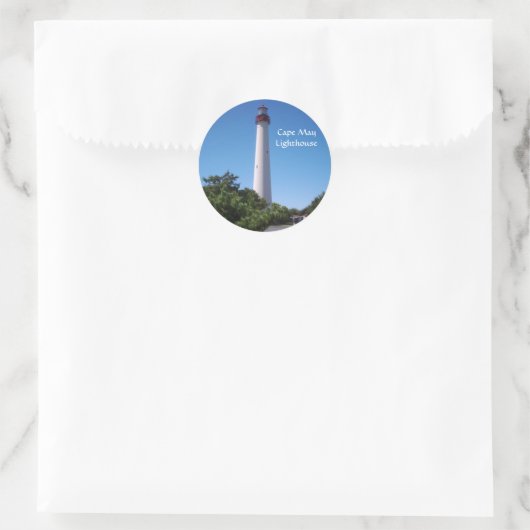 Kaapse vuurtoren ronde sticker (Tas)
