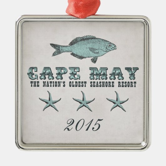 Kaapse zeehaven Metalen Ornament (Voorkant)