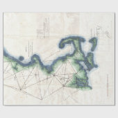 Kaapskaart aan de kust van New England Cadeaupapier (Vlak)