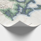 Kaapskaart aan de kust van New England Cadeaupapier (Hoek)