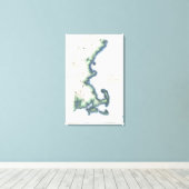 Kaapskaart aan de kust van New England Canvas Afdruk (Insitu (Houten vloer))