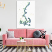 Kaapskaart aan de kust van New England Canvas Afdruk (Insitu (Woonkamer))
