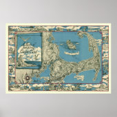  Kaapskaartkaart, Massachusetts Poster (Voorkant)