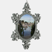 Kaapskaartversiering - Falmouth Harbour Tin Sneeuwvlok Ornament (Links)