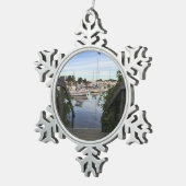 Kaapskaartversiering - Falmouth Harbour Tin Sneeuwvlok Ornament (Rechts)