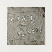 Kaapskabeljauw gespeld in schelpen en krab-zandstr wandkleed (Voorkant)