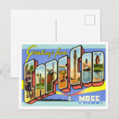 Kaapskabeljauw, Massachusetts  Big Letters Briefkaart (Voorkant / Achterkant)