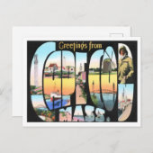 Kaapskabeljauw, Massachusetts  Big Letters Briefkaart (Voorkant / Achterkant)