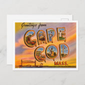 Kaapskabeljauw, Massachusetts Travel Briefkaart (Voorkant / Achterkant)