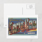 Kaapskabeljauw, MassachusettsGrote letterscènes Briefkaart (Voorkant / Achterkant)