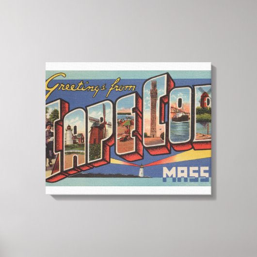 Kaapskabeljauw, MassachusettsGrote letterscènes Canvas Afdruk (Voorkant)