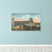Kaapskabeljauw, MassachusettsView of Bourne Bridge Canvas Afdruk (Insitu (Houten vloer))