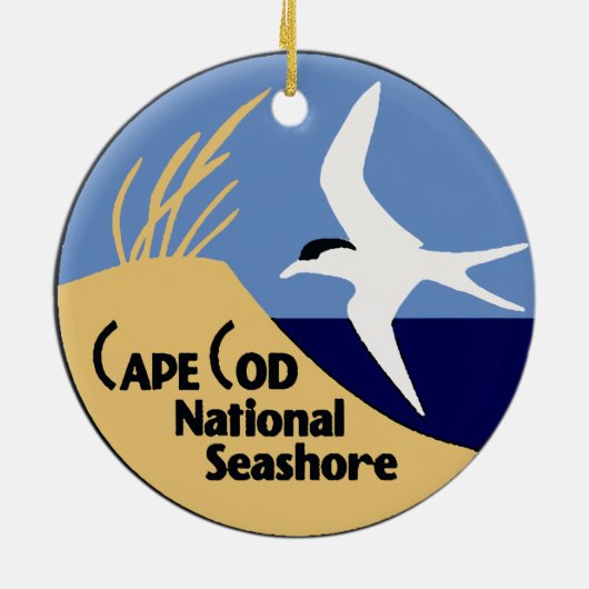 Kaapskabeljauw Nationale Seashore Keramisch Ornament (Achterkant)