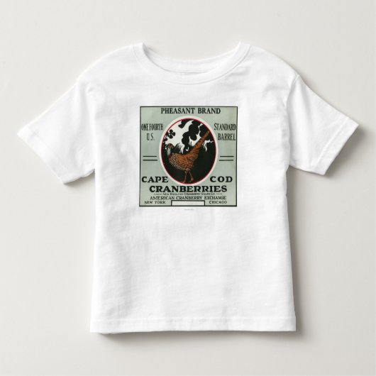 Kaapskabeljauw Pheasant Brand Cranberry Label Kinder Shirts (Voorkant)