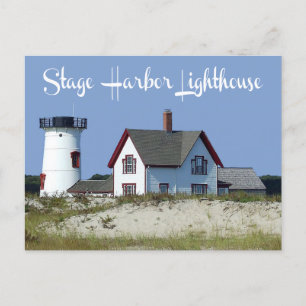 Kaapskabeljauw, Stage Harbour Light, Chatham MA Po Briefkaart