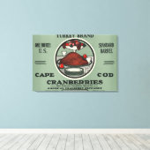 Kaapskabeljauw Turkije Brand Cranberry Label Canvas Afdruk (Insitu (Houten vloer))