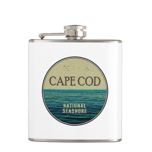 Kaapskabeljauw - vogelsoorten in de kustwateren heupfles (Voorkant)