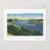 Kaapskabelkanaal Uitzicht van de Sagamore Bridge Briefkaart (Voorkant)