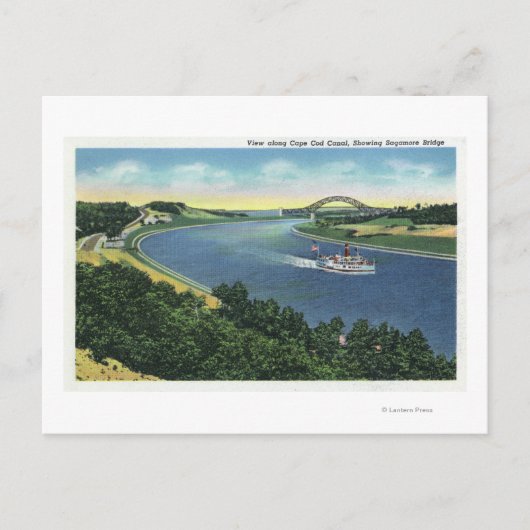 Kaapskabelkanaal Uitzicht van de Sagamore Bridge Briefkaart (Voorkant)