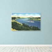 Kaapskabelkanaal Uitzicht van de Sagamore Bridge Canvas Afdruk (Insitu (Houten vloer))