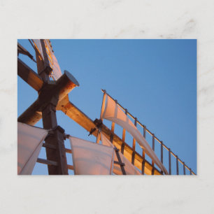 Kaapskabelmolen op zonsondergang briefkaart
