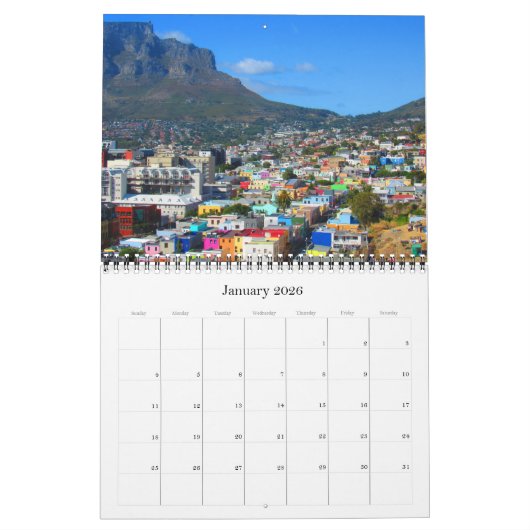Kaapstad 2025 kalender (Jan 2026)