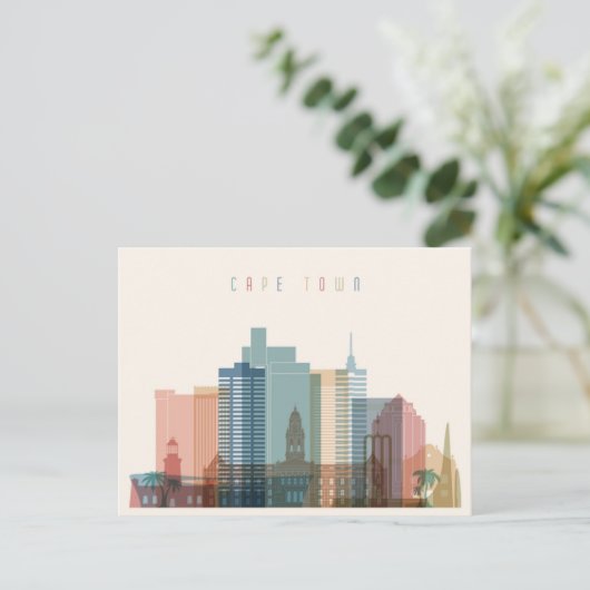 Kaapstad, Afrika | City Skyline Briefkaart (Staand voorkant)