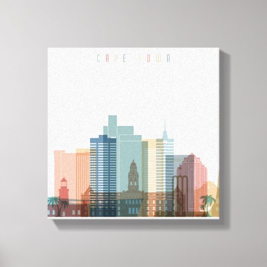 Kaapstad, Afrika | City Skyline Canvas Afdruk (Voorkant)