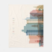 Kaapstad, Afrika | City Skyline Fleece Deken (Voorkant)