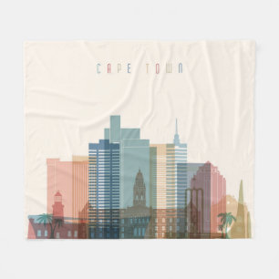 Kaapstad, Afrika   City Skyline Fleece Deken