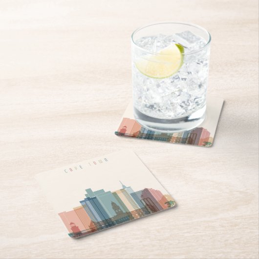 Kaapstad, Afrika | City Skyline Kartonnen Onderzetters (Insitu)