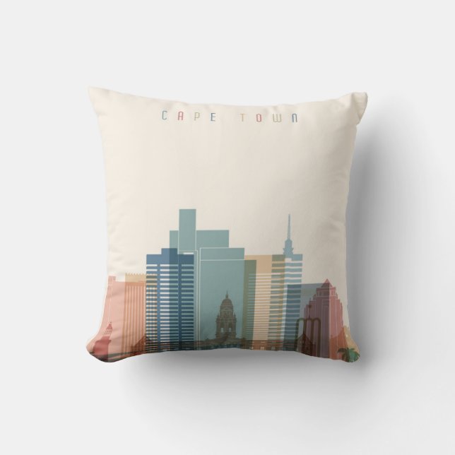 Kaapstad, Afrika | City Skyline Kussen (Voorkant)