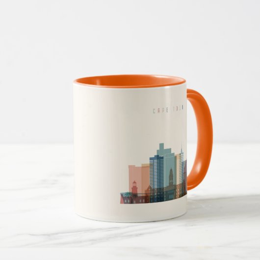 Kaapstad, Afrika | City Skyline Mok (Voorkant rechts)