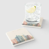 Kaapstad, Afrika | City Skyline Stenen Onderzetter (Zijkant)