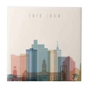 Kaapstad, Afrika   City Skyline Tegeltje