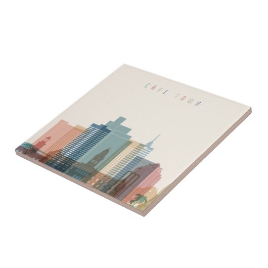 Kaapstad, Afrika | City Skyline Tegeltje (Zijkant)