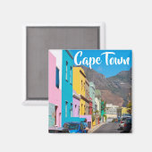 Kaapstad Bo-Kaap Cityscape South Africa Magnet (Voorkant / Achterkant)