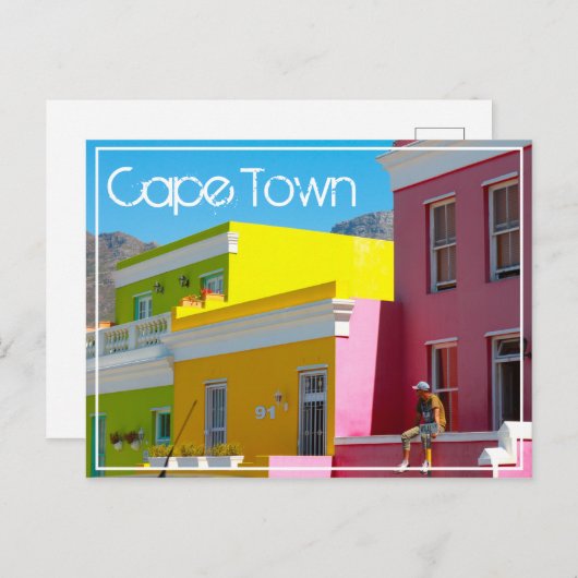 Kaapstad Bo-Kaap Cityscape Zuid-Afrika Briefkaart (Voorkant / Achterkant)