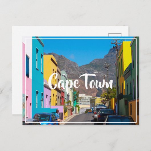 Kaapstad Bo-Kaap Cityscape Zuid-Afrika Briefkaart (Voorkant / Achterkant)