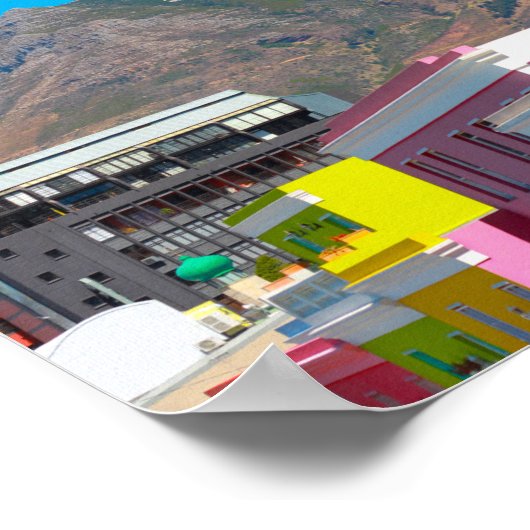 Kaapstad Bo-Kaap Cityscape Zuid-Afrika Poster (Hoek)