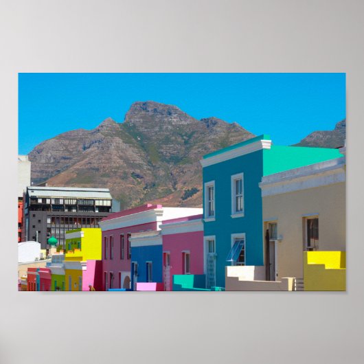Kaapstad Bo-Kaap Cityscape Zuid-Afrika Poster (Voorkant)