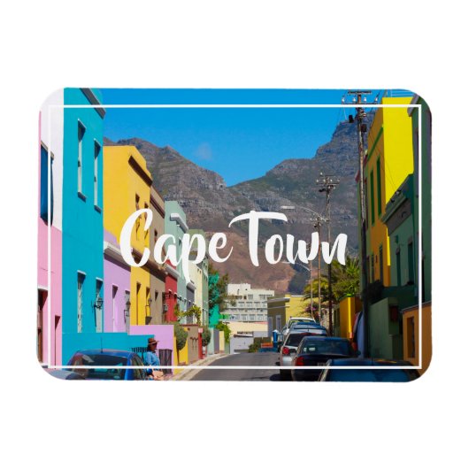 Kaapstad Bo-Kaap stadsgezicht Zuid-Afrika Magneet (Horizontaal)