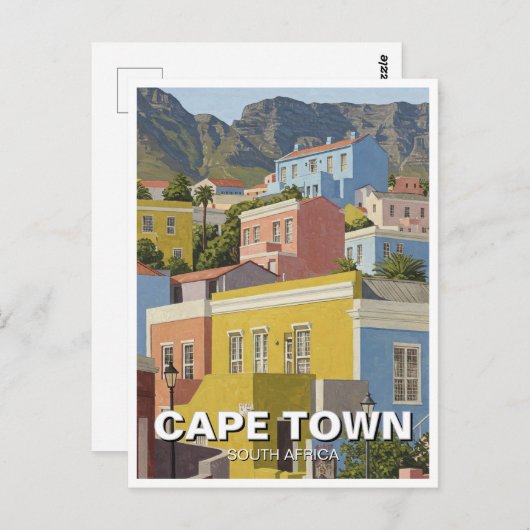Kaapstad Bo-kaap Zuid-Afrika Briefkaart (Voorkant / Achterkant)