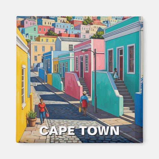 Kaapstad Bo-kaap Zuid-Afrika Magneet (Voorkant)