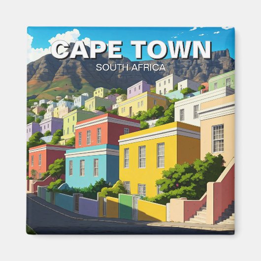 Kaapstad Bo-kaap Zuid-Afrika Magneet (Voorkant)