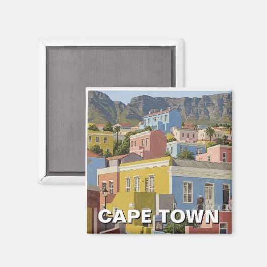 Kaapstad Bo-kaap Zuid-Afrika Magneet (Voorkant / Achterkant)