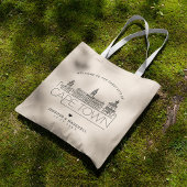 Kaapstad bruiloft | Stijlvolle Skyline Canvas tas