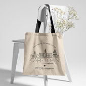 Kaapstad bruiloft | Stijlvolle Skyline Canvas tas