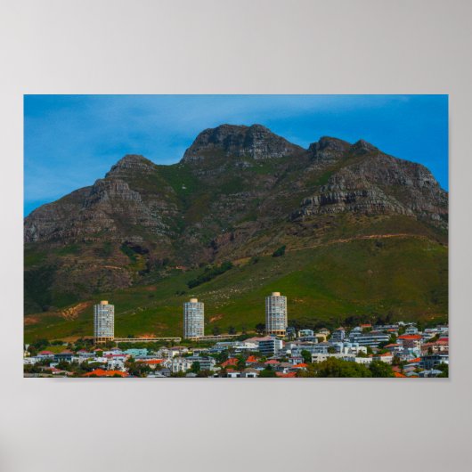 Kaapstad Cityscape Architecture Zuid-Afrika Poster (Voorkant)