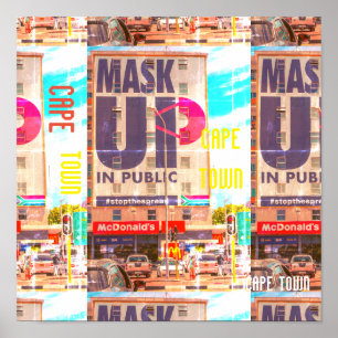 Kaapstad Cityscape Architecture Zuid-Afrika Poster